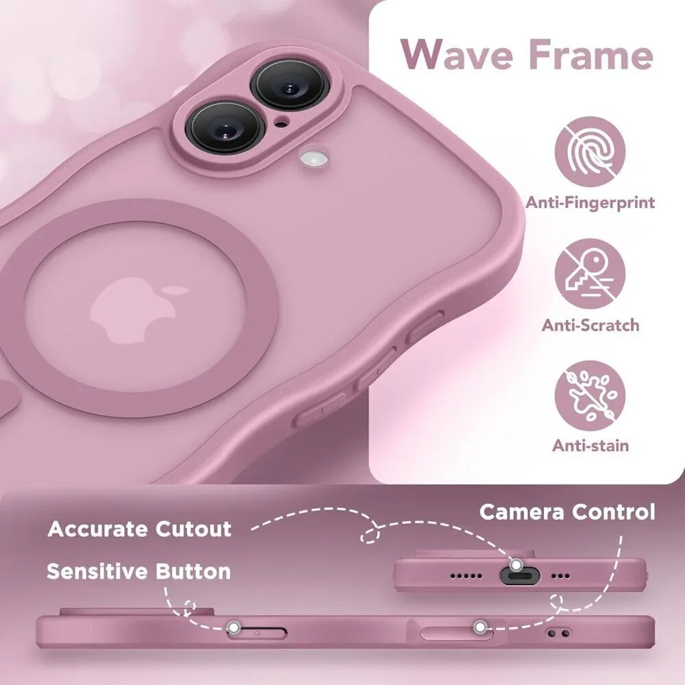 Women Black Currant Iphone 17 Pro Max Case Full Camera Protection Mag Safe